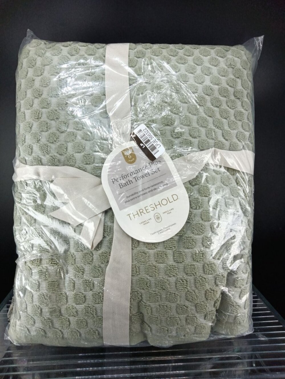 Threshold 6-Piece Performance Plus Bath Towel Set Green